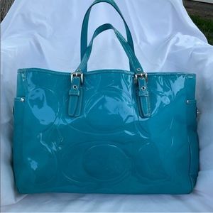 Coach Turquoise Bag/Tote